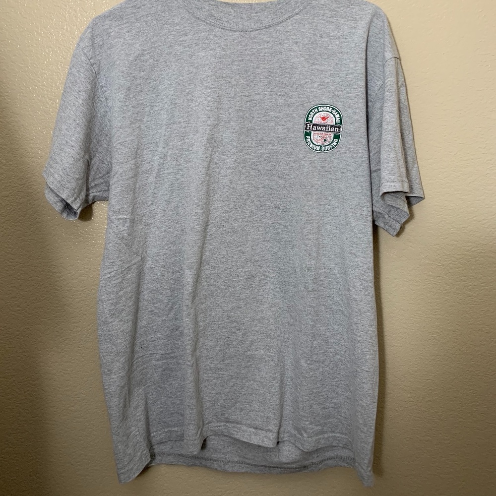North Shore Hawaiian Surf Rider Shirt Med Gray